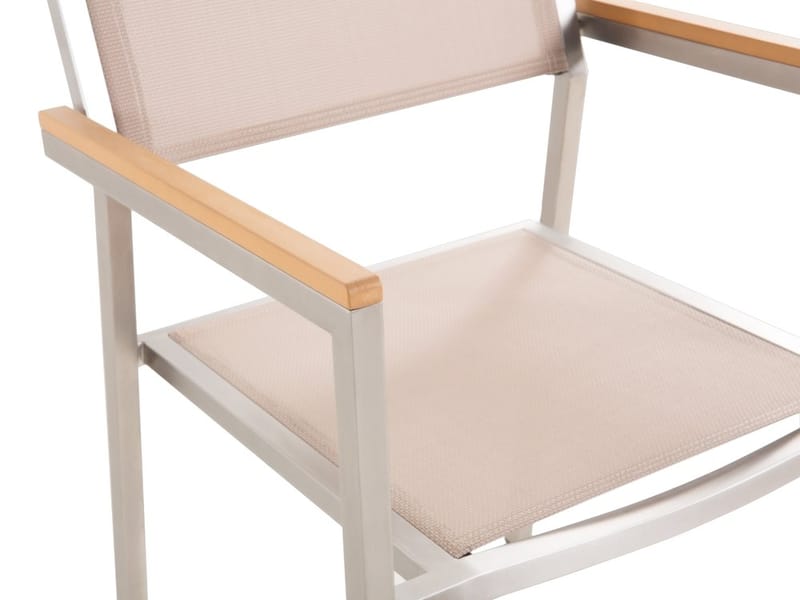 Matgrupp Utomhus Bacoli 220 cm + 8 Utestolar - Beige - Utemöbler & utemiljö - Utegrupp - Matgrupp utomhus