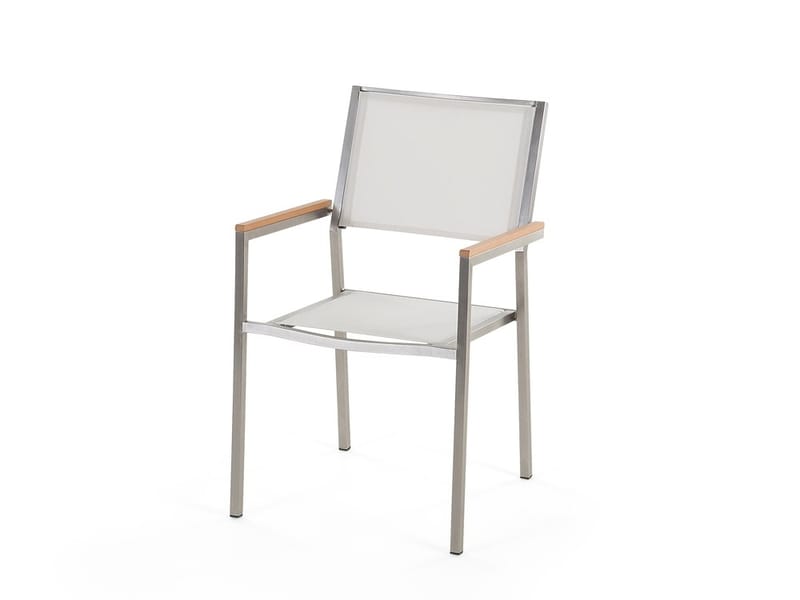 Matgrupp Utomhus Bacoli 220 cm + 8 Utestolar - Grå - Utemöbler & utemiljö - Utegrupp - Matgrupp utomhus