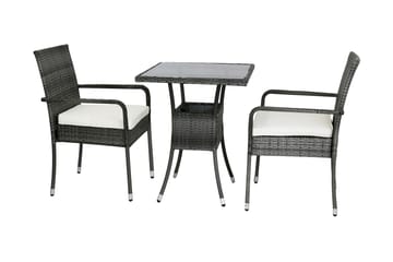Matgrupp Utomhus Hällebäck 60 cm + 2 st Matstolar Utomhus - Grå - Utemöbler & utemiljö - Utegrupp - Matgrupp utomhus