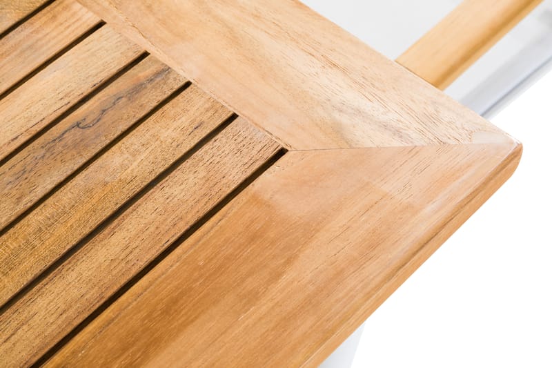 Matgrupp Utomhus Las Vegas 152-210 + 6 Positionsstol Lyx - Vit/Teak/Vit/Teak - Utemöbler & utemiljö - Utegrupp - Matgrupp utomhus