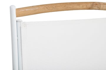 Matgrupp Utomhus Las Vegas 220-280 + 6 Positionsstol Lyx - Teak/Vit - Utemöbler & utemiljö - Utegrupp - Matgrupp utomhus