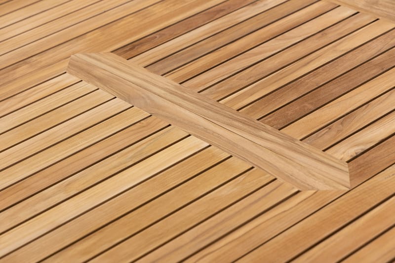 Matgrupp Utomhus Las Vegas 220-280 cm + 8 Matstol Östermalm - Teak/Vit - Utemöbler & utemiljö - Utegrupp - Matgrupp utomhus