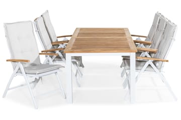 Matgrupp Utomhus Las Vegas 220-280x100 + 6 Positionsstol Lyx Stol m
