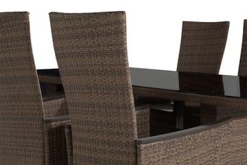 Matgrupp Utomhus Majestic 210x100+6 Jenny Lyx Fåtölj Ställbar - Sand|Brun - Utemöbler & utemiljö - Utegrupp - Matgrupp utomhus