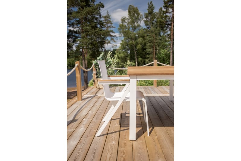 Matgrupp Utomhus Mexico 200cm + 6 Karmstolar Utomhus Vit - Venture Home - Utemöbler & utemiljö - Utegrupp - Matgrupp utomhus