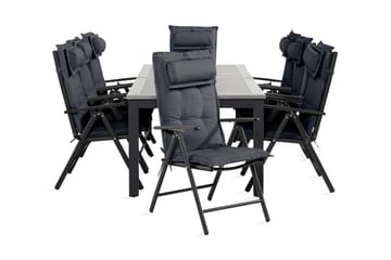 Matgrupp Utomhus Monaco 100x220-280 + 8 Maggie Positionsstol m Dyna