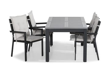 Matgrupp Utomhus Monaco 152-210x90 + 4 Tunis Stapelstol m Dyna