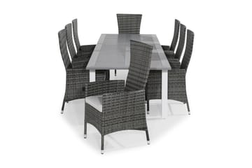Matgrupp Utomhus Monaco 220-280x100 + 8 Jenny Fåtölj Ställbar m Dyna