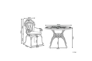 Matgrupp Utomhus Scario 100 cm + 4 Utestolar - Brun - Utemöbler & utemiljö - Utegrupp - Matgrupp utomhus