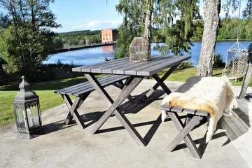 Matgrupp Utomhus Scottsdale 150 cm + 4 Kungshamn Stol Shabby Chic - KWA - Utemöbler & utemiljö - Utegrupp - Matgrupp utomhus