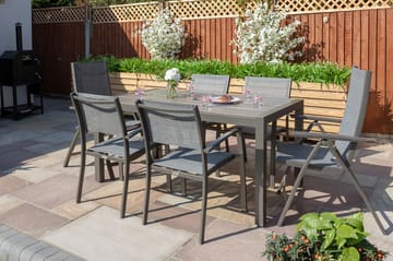 Matgrupp Utomhus Solana 160 cm + 4 Stolar - Grå - Utemöbler & utemiljö - Utegrupp - Matgrupp utomhus