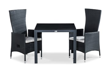 Matgrupp Utomhus Tunis 90x90 + 2 Jenny Fåtölj Ställbar m Dyna