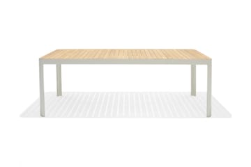 Matgrupp Utomhus Portals 209 cm + 5 Karmstolar + Bänk - Teak/Vit - Utemöbler & utemiljö - Utegrupp - Matgrupp utomhus