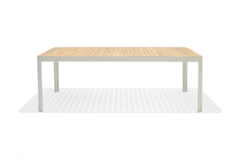 Matgrupp Utomhus Portals 209 cm + 5 Karmstolar + Bänk - Teak/Vit - Utemöbler & utemiljö - Utegrupp - Matgrupp utomhus