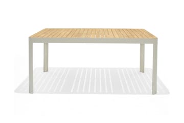 Matgrupp Utomhus Portals 161 cm + 4 Karmstolar + Bänk - Teak/Vit - Utemöbler & utemiljö - Utegrupp - Matgrupp utomhus