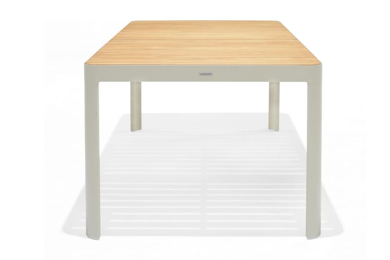Matgrupp Utomhus Portals 161 cm + 4 Karmstolar + Bänk - Teak/Vit - Utemöbler & utemiljö - Utegrupp - Matgrupp utomhus
