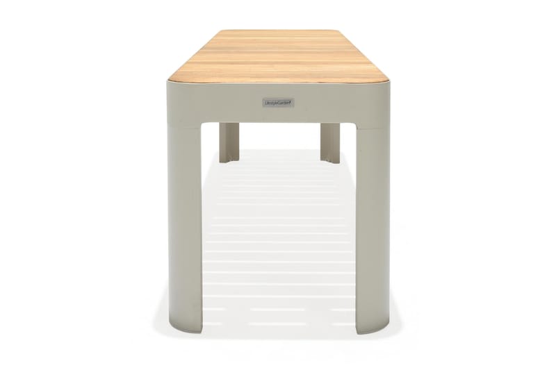 Matgrupp Utomhus Portals 209 cm + 5 Karmstolar + Bänk - Teak/Vit - Utemöbler & utemiljö - Utegrupp - Matgrupp utomhus