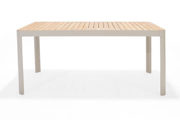 Matgrupp Utomhus Portals 161 cm + 4 Karmstolar - Teak/Vit - Utemöbler & utemiljö - Utegrupp - Matgrupp utomhus