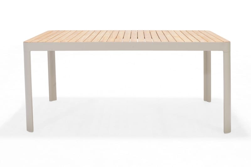 Matgrupp Utomhus Portals 161 cm + 4 Karmstolar - Teak/Vit - Utemöbler & utemiljö - Utegrupp - Matgrupp utomhus