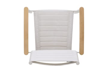 Matgrupp Utomhus Portals 161 cm + 4 Karmstolar - Teak/Vit - Utemöbler & utemiljö - Utegrupp - Matgrupp utomhus