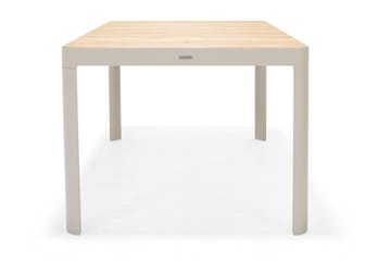 Matgrupp Utomhus Portals 161 cm + 2 Bänkar - Vit/Trä - Utemöbler & utemiljö - Utegrupp - Matgrupp utomhus