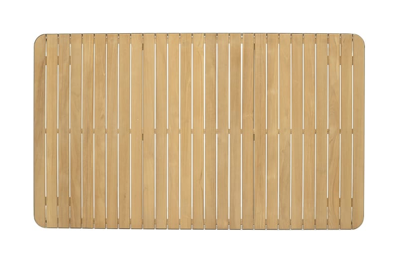 Matgrupp Utomhus Portals 161 cm + 4 Karmstolar + Bänk - Vit/Trä - Utemöbler & utemiljö - Utegrupp - Matgrupp utomhus