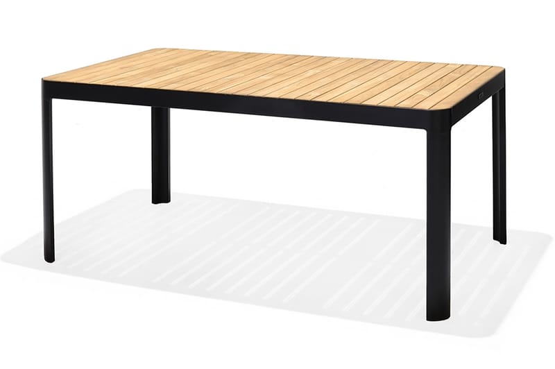 Matgrupp Utomhus Portals 161x95 cm + 6 Karmstolar - Teak/Svart - Utemöbler & utemiljö - Utegrupp - Matgrupp utomhus
