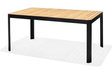 Matgrupp Utomhus Portals 161 cm + 4 Karmstolar + Bänk - Svart/Trä - Utemöbler & utemiljö - Utegrupp - Matgrupp utomhus