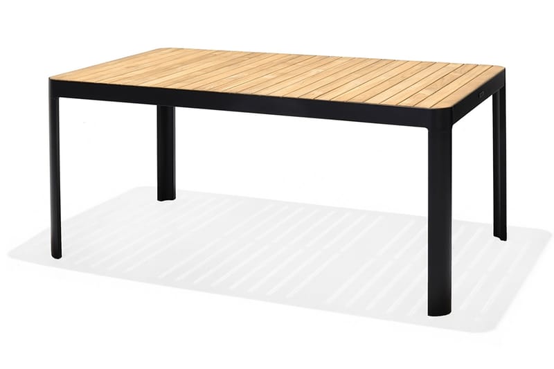 Matgrupp Utomhus Portals 161x95 cm + 4 Karmstolar - Teak/Svart - Utemöbler & utemiljö - Utegrupp - Matgrupp utomhus