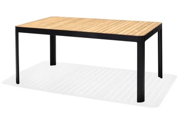 Matgrupp Utomhus Portals 161x95 cm + 4 Karmstolar + Bänk - Teak/Svart - Utemöbler & utemiljö - Utegrupp - Matgrupp utomhus