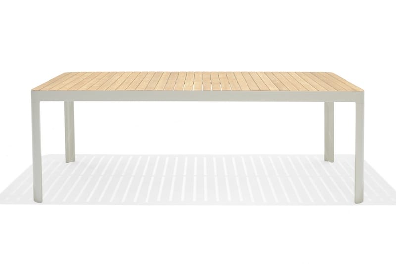 Matgrupp Utomhus Portals 209 cm + 5 Karmstolar + Bänk - Vit/Trä - Utemöbler & utemiljö - Utegrupp - Matgrupp utomhus