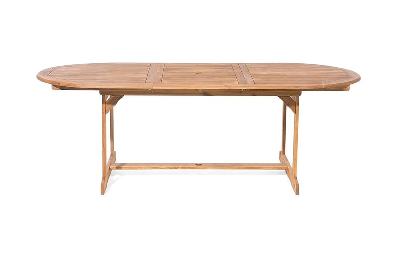 Maui Matgrupp Utomhus 160-220 cm + 8 Utestolar - Trä/Natur - Utemöbler & utemiljö - Utegrupp - Matgrupp utomhus