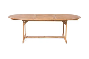Maui Matgrupp Utomhus 160-220 cm + 8 Utestolar - Trä/Natur - Utemöbler & utemiljö - Utegrupp - Matgrupp utomhus