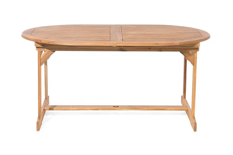 Maui Matgrupp Utomhus 160-220 cm + 8 Utestolar - Trä/Natur - Utemöbler & utemiljö - Utegrupp - Matgrupp utomhus