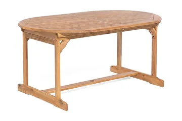 Maui Matgrupp Utomhus 160-220 cm + 8 Utestolar - Trä/Natur - Utemöbler & utemiljö - Utegrupp - Matgrupp utomhus