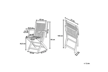 Maui Matgrupp Utomhus inkl 8 Utestolar m Dyna - Trä/Natur - Utemöbler & utemiljö - Utegrupp - Matgrupp utomhus