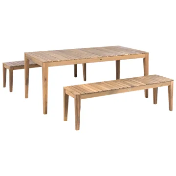 Matgrupp utomhus med Bänkar 6-Sits Chioggia Akaciaträ - Natur - Utemöbler & utemiljö - Utegrupp - Matgrupp utomhus