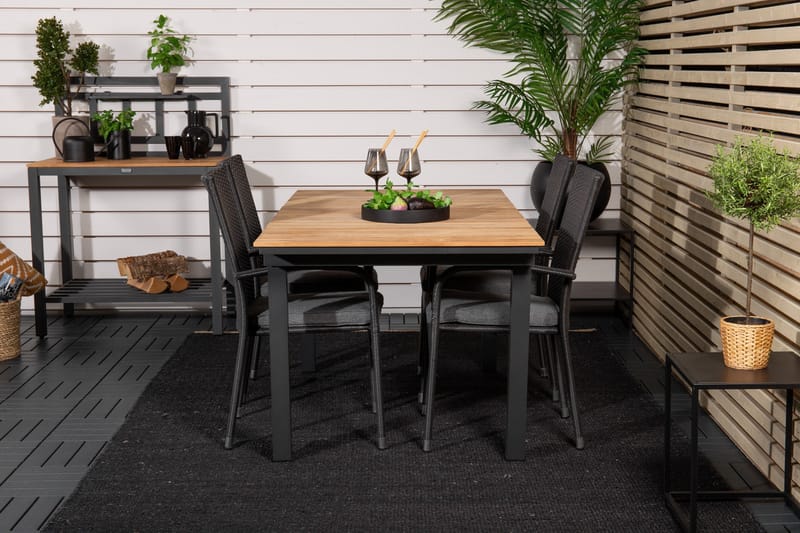 Mexico Förlängningsbar Matgrupp Utomhus 160-240cm + 4 Anna Stolar - Natur - Utemöbler & utemiljö - Utegrupp - Matgrupp utomhus