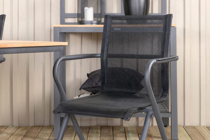 Mexico Förlängningsbar Matgrupp Utomhus 160cm + 6 Alina Stolar - Brun/Vit - Utemöbler & utemiljö - Utegrupp - Matgrupp utomhus