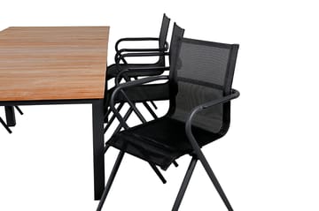 Mexico Förlängningsbar Matgrupp Utomhus 160cm + 6 Alina Stolar - Brun/Vit - Utemöbler & utemiljö - Utegrupp - Matgrupp utomhus