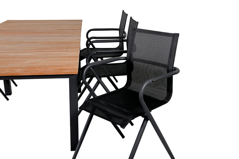 Mexico Förlängningsbar Matgrupp Utomhus 160cm + 6 Alina Stolar - Brun/Vit - Utemöbler & utemiljö - Utegrupp - Matgrupp utomhus