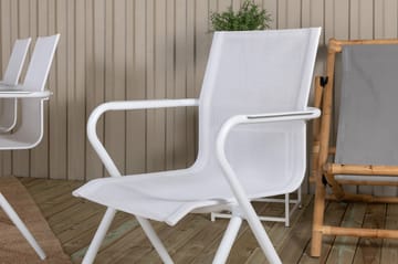 Mexico Förlängningsbar Matgrupp Utomhus 180cm + 6 Alina Stolar - Brun/Vit - Utemöbler & utemiljö - Utegrupp - Matgrupp utomhus