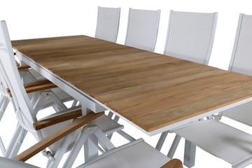 Mexico Förlängningsbar Matgrupp Utomhus 180cm + 8 Panama Stolar - Svart/Grå - Utemöbler & utemiljö - Utegrupp - Matgrupp utomhus