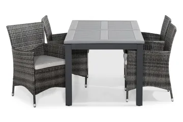 Monaco Förlängningsbar Matgrupp Utomhus inkl 4 Thor Fåtöljer m Dyna - Utemöbler & utemiljö - Utegrupp - Matgrupp utomhus