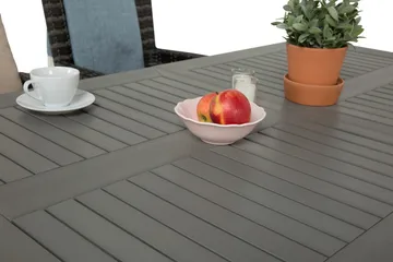 Monaco Matgrupp Utomhus 152-210 + 4 Thor Fåtölj - Svart/Grå - Utemöbler & utemiljö - Utegrupp - Matgrupp utomhus