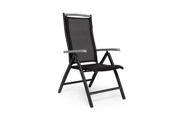 Monaco Matgrupp Utomhus 152-210 + 4 Positionsstol Lyx - Svart/Svart - Utemöbler & utemiljö - Utegrupp - Matgrupp utomhus