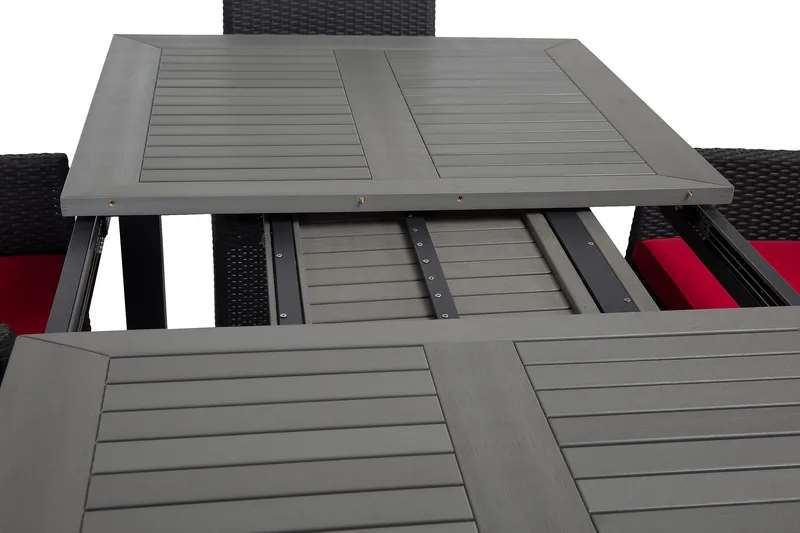 Monaco Matgrupp Utomhus 152-210 + 6 Jenny Ställbar Fåtölj - Svart - Utemöbler & utemiljö - Utegrupp - Matgrupp utomhus