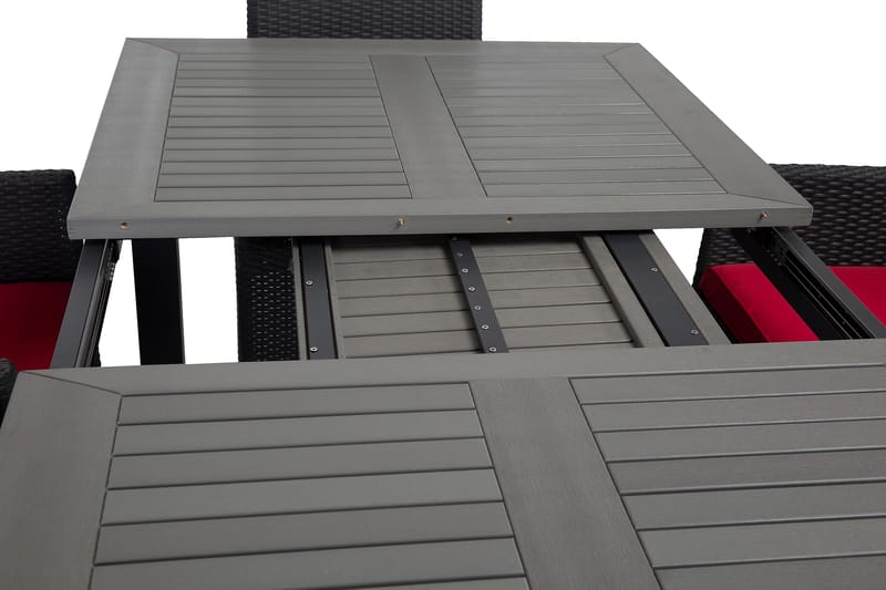 Monaco Matgrupp Utomhus 152-210 + 6 Jenny Ställbar Fåtölj - Svart - Utemöbler & utemiljö - Utegrupp - Matgrupp utomhus