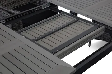 Monaco Matgrupp Utomhus 152-210 + 6 Jenny Ställbar Fåtölj - Svart/Grå - Utemöbler & utemiljö - Utegrupp - Matgrupp utomhus