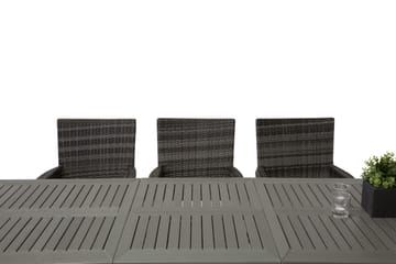 Monaco Matgrupp Utomhus 152-210 + 6 Thor Fåtölj - Svart/Grå - Utemöbler & utemiljö - Utegrupp - Matgrupp utomhus